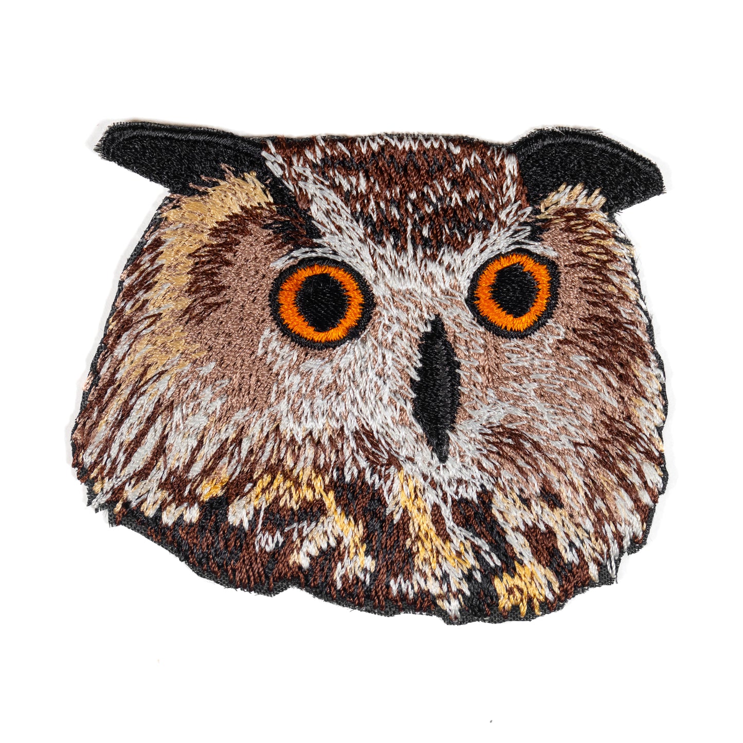 Flaco the Eurasian Eagle-Owl Iron-On Embroidered Patch and Postcard