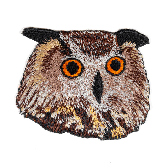 Flaco the Eurasian Eagle-Owl Iron-On Embroidered Patch